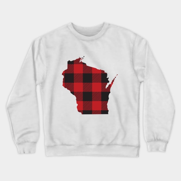 Wisconsin Plaid Flannel Print Crewneck Sweatshirt by DoctorWatsonDesigns